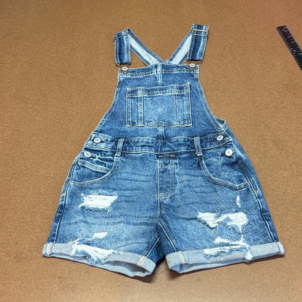 Arizona Jean Company Blue Denim Short Overalls